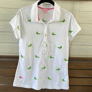Lilly Pulitzer Alligator Polo Short Sleeve